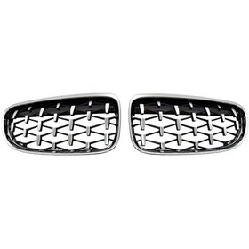 Resim Bmw E92 Lcı Panjur Set, Krom-krom-siyah, Diamond, 2010-13, B A0923116 