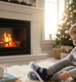 Resim GEZER Çocuk Tam Ortopedik Winter Sport Cırtlı Ev Kreş Anaokulu Panduf 