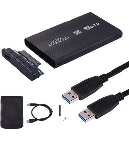 Resim Wozlo 2.5 Sata HDD USB 3.0 Harddisk Kutu - Aluminyum Gövde + Kılıf 