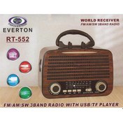 Resim Everton RT-552 Bluetooth Fm-usb-tf-aux Şarjlı Nostaljik Radyo Hoparlör 