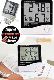 Resim Genel Markalar Dijital Termometre ve Higrometre - Kablosuz Sıcaklık ve Nem Ölçer, İç Mekan Hava İstasyonu 