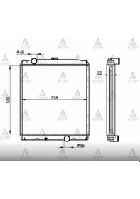 Resim Radyatör Su Canter 659 7.5 Ton 32mm M-t Brazıng 