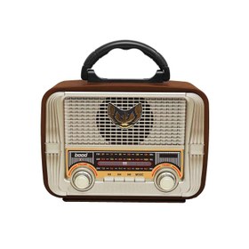 Resim Bood Retro Dekoratif ve Kullanılabilir Radyo 