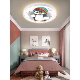 Resim Gökyüzü Panel Sevimli Penguen Avize-Led AVIZE-25WATT-30 cm x 30 cm ,ÇOCUK Odası Avize, Avize Modelleri,avize 
