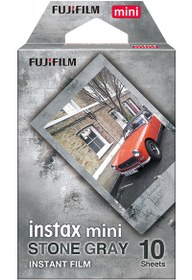 Resim Fujifilm Instax Mini Stone Gray 10'lu Özel Film 