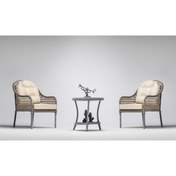 Resim SMILE LAND FURNITURE Zen Çay Seti Bahçe Ve Balkon Mobilyası Takımı (1 1 SEHPA) 