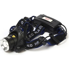 Resim F.B.i F-823a Su Geçirmez Şarjlı Zoomlu Kafa Lambası Siyah 