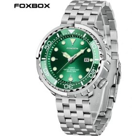 Resim Hanyang Çelik Yeşil Lıge Moda Erkekler Izle 50 M Su Geçirmez Aydınlık Spor Kol Saatleri Otomatik Tarih ile Dönen Çerçeve Kuvars Saatler Relogio Masculino (Yurt Dışından) 