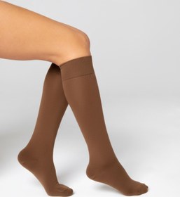 Resim bamboo star Bambu Kadın Dizaltı Kahverengi Uzun Yumuşak Dikişsiz Çorap /Pantolon Çorabı / Teni Göstermeyen Çorap 