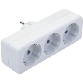 Resim Markafox Beyaz Lale Golyat Kablosuz 3'lü Topraklı Üçlü Priz Çoğaltıcı 1410 104-03 