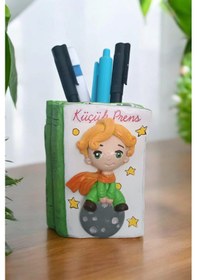 Resim Küçük Prens Kitabı Şeklindeki Kalemlik 10x8 Cm 