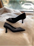 Resim LADİESHOE Pliseli Stiletto Kadın Ayakkabısı 