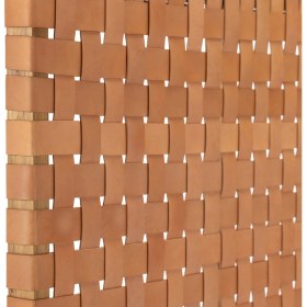 Resim Napolyon Gerçek Deri Ahşap Örgü Yatak Başlığı 