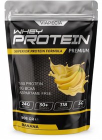 Resim Viapecia Muz Aromalı Whey Protein Tozu 908 Gr - Yüksek Protein, Kolay Karışım, Sporcu Besini 