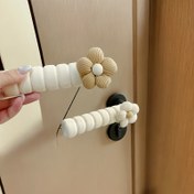 Resim 1/3 adet Açık Renk Çiçek Kapı Kolu Kapağı, Yatak Odası, Mutfak, Banyo, Yurt için Uygun, Darbe Önleyici Anti-Statik Dekoratif Kapı Kolu Kapağı, Duvar Çarpışmalarını Önler, Duvarları Daha İyi Korur 