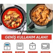 Resim Adalinhome 4'lü Airfryer Silikon Pişirme Kabı Hava Fritözü Kabı (4adet) 