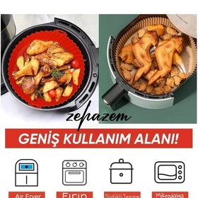 Resim Adalinhome 4'lü Airfryer Silikon Pişirme Kabı Hava Fritözü Kabı (4adet) 