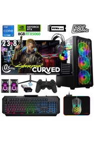 Resim XASER Xsr1130 i7 12700F 32GB Ram 2TB M.2 NVMe SSD 8GB RTX5060 23.8" 180Hz Oyuncu Bilgisayarı 