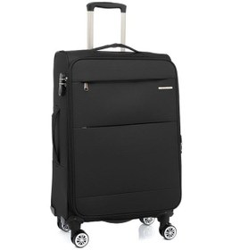 Resim Louisiana Polo 2'li Valiz Seti Orta Ve Kabin Boy Lüx Kumaş Valiz Siyah 2082 Siyah 