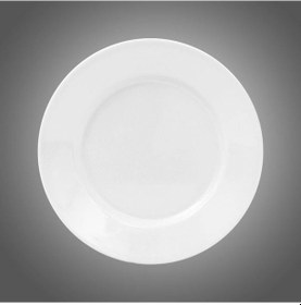 Resim 23 Cm Melamin Servis Tabağı 12 Adet Beyaz 