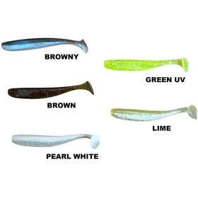 Resim Ryuji Slim Shaker 6.5cm Silikon Yem 10 Adet Pearl White 