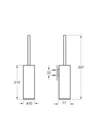 Resim VitrA Origin Duvardan Tuvalet Fırçalığı Siyah A4489436 