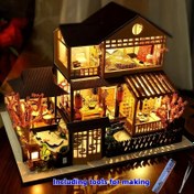 Resim DIY Mini Japon Kiraz Çiçeği Evi Üç Boyutlu Montaj Modeli El Yapımı Montaj Kiti - Ev Dekorasyonu için kullanılır, el yapımı ahşap el sanatları - Mükemmel doğum günü hediyeleri, Cadılar Bayramı, Noel, Sevgililer Günü, Yeni Yıl ve diğer festivaller, erkek arkadaşlar, kız arkadaşlar, akrabalar vb. İçin hediye içerir. Temel araç kiti dahildir, piller veya yapıştırıcı dahil değildir 