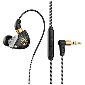 Resim Qkz X26 Kablolu Kulaklık Ağır Bas Sporcu Kulaklık Hd Mikrofon Ile Şarkı Canlı Gürültü Azaltma Arama 3.5 MM Kulaklık 