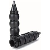 Resim Chuangyinshop Universal 1 İnç 25mm Siyah Motosiklet Gidon Tutacakları Harley Yamaha Honda Kawasaki Cruiser Chopper Bobber 