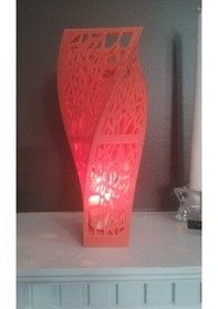 Resim Opencart Büyük Voronoi Spiral Tabanlı Vazo Sadece Plastik Aparattır 