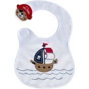 Resim Sevi Bebe Cırtlı Mama Önlüğü - Korsan Ayıcık 