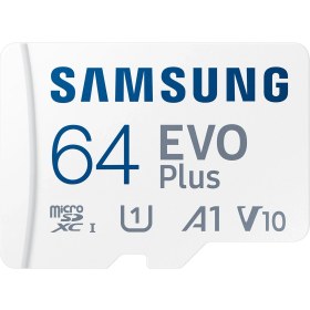 Resim Samsung Evo Plus 64GB Hafıza Kartı 130 Mb/s Micro Sdhc Sd Adaptör MB-MC64KA/TR 
