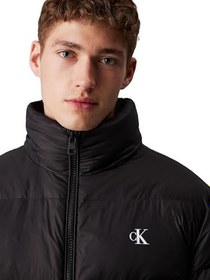 Resim Calvın Kleın Erkek Fermuarlı Kapüşonlu Dolgulu Siyah Kaban Essentials Down Long Parka J30j326102 