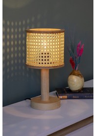 Resim Natura Hazeran Masif Ahşap Abajur Ahşap 