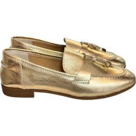 Resim Gold Deri Loafer 