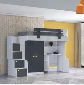 Resim Setaymobilya Ranza, Metris Merdivenli Ranza 2 Kapaklı Dolap Çalışma Masası 