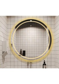 Resim Banyo Lavabo Aynası Ledli Yuvarlak 70 CM Ayna 