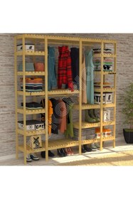 Resim Fokai Wood Sara - Açık Ahşap Gardırop 