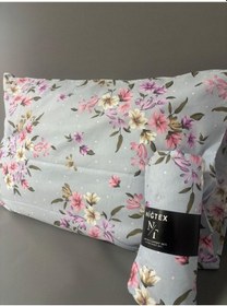 Resim Niğtex Çiçekli Battal Boy Lastikli Çarşaf Seti Mor 