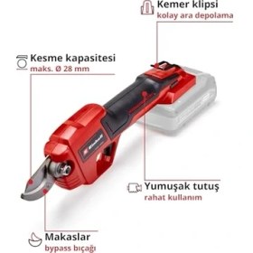 Resim Esranın Dünyası Einhell Akülü Budama Makası Ge-Ls 18 Li-Solo Power X-Change (18 V, Li-Ion, 28 Mm'ye Kadar Dal Kalınlığı, Baypas Bıçakları, Emniyet Şalteri, Yumuşak Sap, Akü ve Şarj Cihazı Dahil Değildir) 
