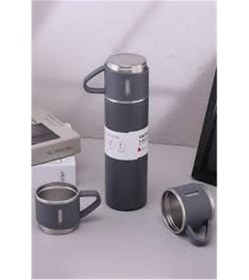 Resim HYTECH HY-TM11 Mat Gri 500ML İç 304 Dış 201 Paslanmaz Çelik Kupa Bardak Termos 