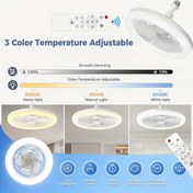 Resim 25.4cm Tavan Fanı Işıkla - Modern Flush Mount Soket Fanı, 3 Hızlı Sessiz Çalışma, Dimmable RGB Gib Renk Sıcaklığı (3000K-6500K), Uzaktan Kumanda, E26/E27 Taban, Yatak Odası, Mutfak, Ofis, Küçük Alanlar İçin - Enerji Verimli Aydınlatma ve Soğutma Fanı, Ofis Hava Akış Çözümü, Şık Tasarım, Dayanıklı Yapı, Ev İyileştirme, Ev Fanı, Işıkla/uzaktan Kumandalı Tavan Fanı, Işıkla/uzaktan Kumandalı Tavan Fanı, Sessiz Tavan Fanı Işıkla/uzaktan Kumanda, Ventilatör 