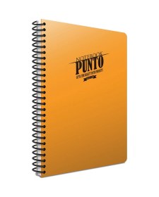 Resim Punto A4 80 Yaprak Plastik Kapak Spiralli Defter 6535 Kareli Turuncu 