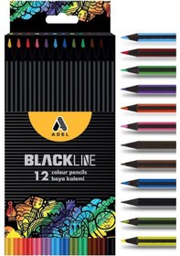 Resim Blackline Kuru Boya Kalemi Karton Kutu 12 Renk 