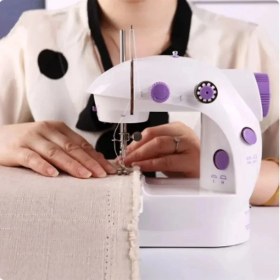 Resim Starseven Pratik Taşınabilir Elektrikli Veya Pilli Seyahat Tipi Hız Ayarlı Kademeli Dikiş Makinesi 