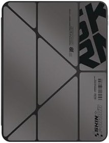 Resim İpad Pro 11 2024 - Pro 11 2025 M5 İle Uyumlu Kılıf SkinArma Holografik Tasarımlı Arkası Şeffaf Magnetik Kira Kobai Kılıf Füme 