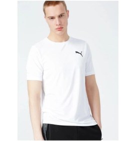 Resim Puma Erkek Beyaz Bisiklet Yaka Drycell Spor T-shirt Vo58672502 