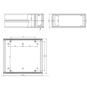 Resim Elektronik Proje Kutusu (Ölçüleri: 154X174X61Mm) - Siyah 