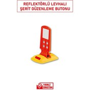 Resim 12207 Ub R Levhalı Şerit Düzenleme Butonu 30 26 16 Cm Reflektörlü Takılabilir Trafik Butonu 