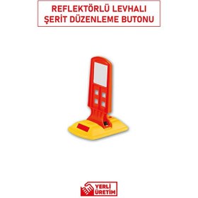 Resim 12207 Ub R Levhalı Şerit Düzenleme Butonu 30 26 16 Cm Reflektörlü Takılabilir Trafik Butonu 